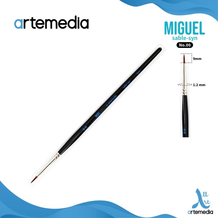 

Kuas Lukis Artemedia Miguel Round Sable-Syn Brush - NO. 00