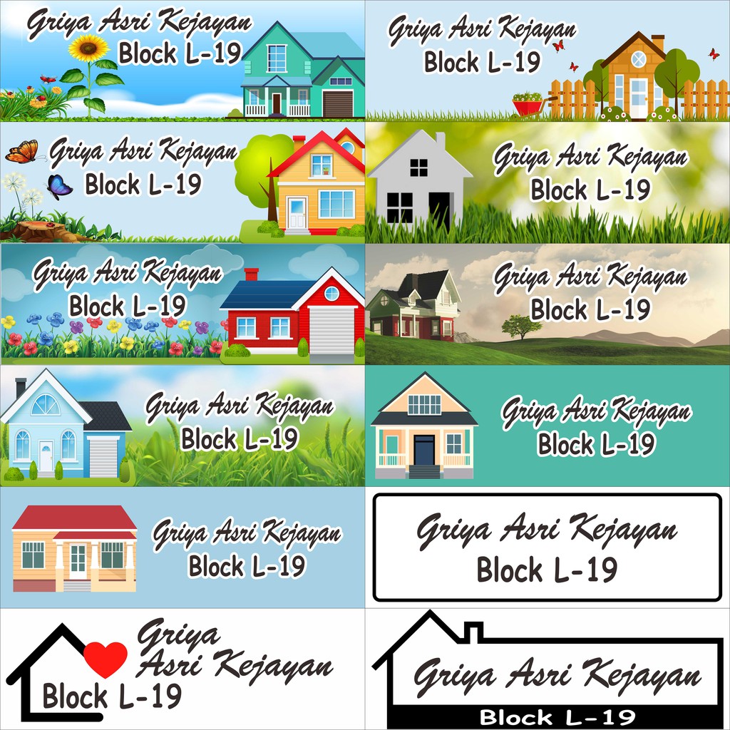 Papan nomor rumah / nomor rumah acrylic / nomor rumah / papan nama rumah