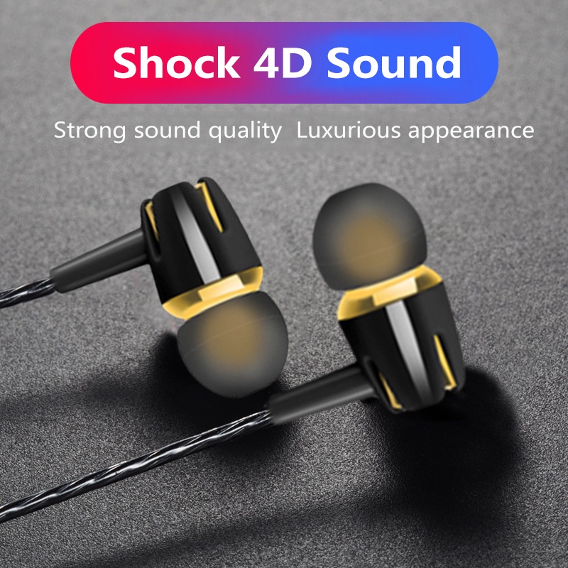 Earphone In ear HiFi Universal Dengan Kabel Jack 3.5mm + Mic Dan Fitur Noise Canceling