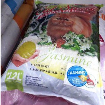 Pasir Kucing Gumpal Cat Sand 12ltr +Free serok~Aroma Jasmine