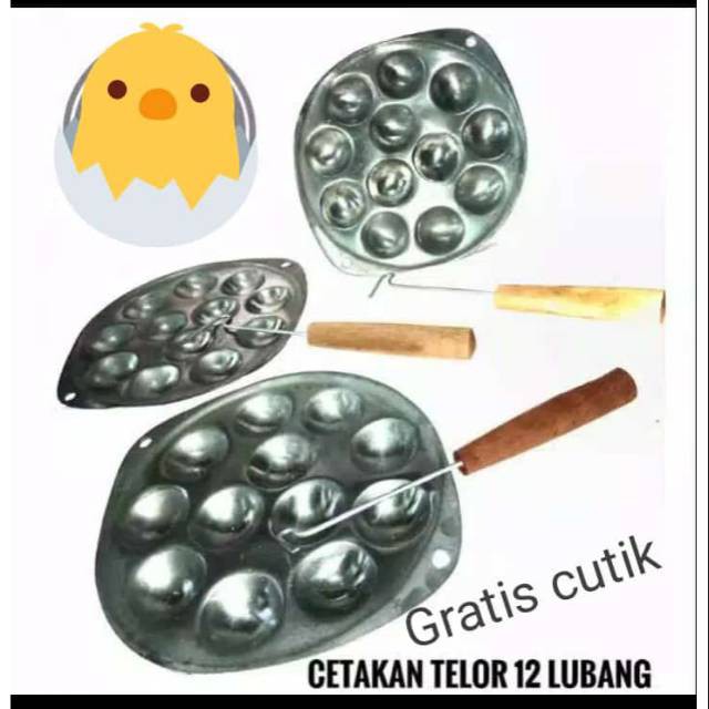 11,11 BIGSALE (LLV) HELLO - 1 PC FREE CUTIK ORI CETAKAN TELUR PUYUH 12 LUBANG KUE CUBIT TAKOYAKI