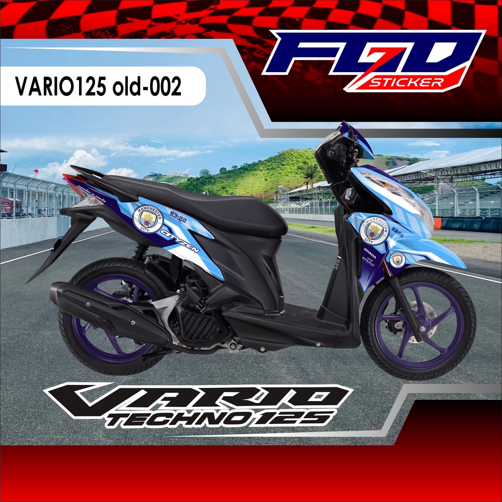 Decal Sticker Honda Vario 125 Old Fullbody 002 - 2012/2015 Desain Manchester City