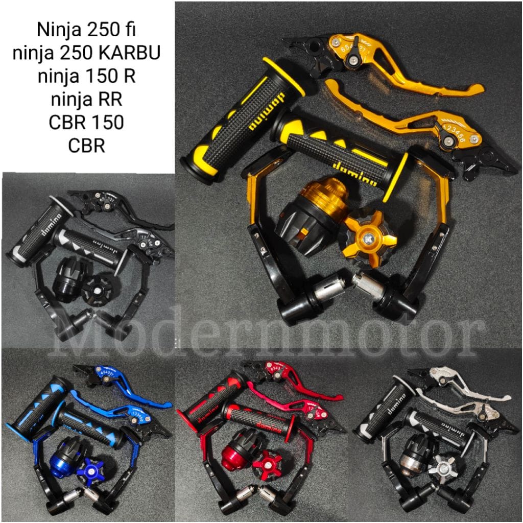 [PAKET HEMAT 4in1] Proguard Robot + Handgrip shark+ Jalu as + Handle Variasi CNC Ninja 250 fi Ninja 250 Ninja RR Ninja 150 R CBR