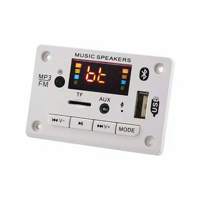 Kit Modul Mp3 Player Bluetooth 5.0 Digital Led Display 5V 12V - Putih