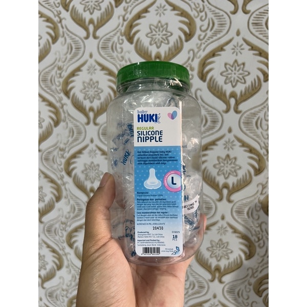 Huki Nipple Silicone Dot Bulat &amp; Gepeng - Dot Botol Susu Bayi