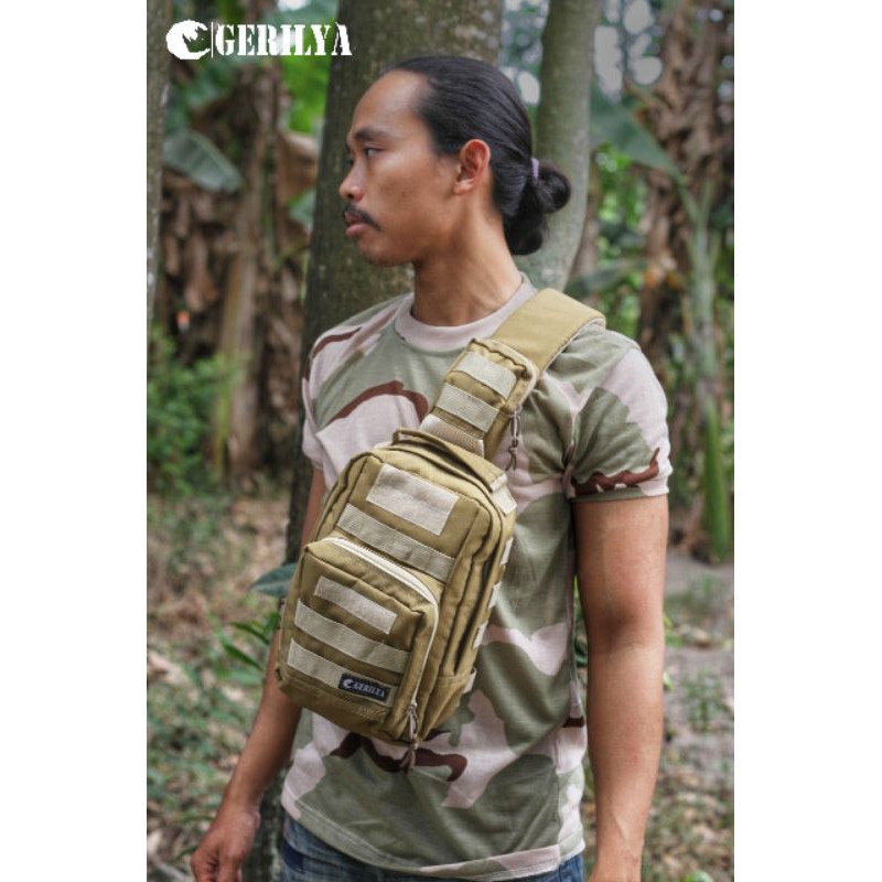 tas selempang pria/tas selempang army/waistbag pria/waistbag tactical Combata (tas kualitas premium)