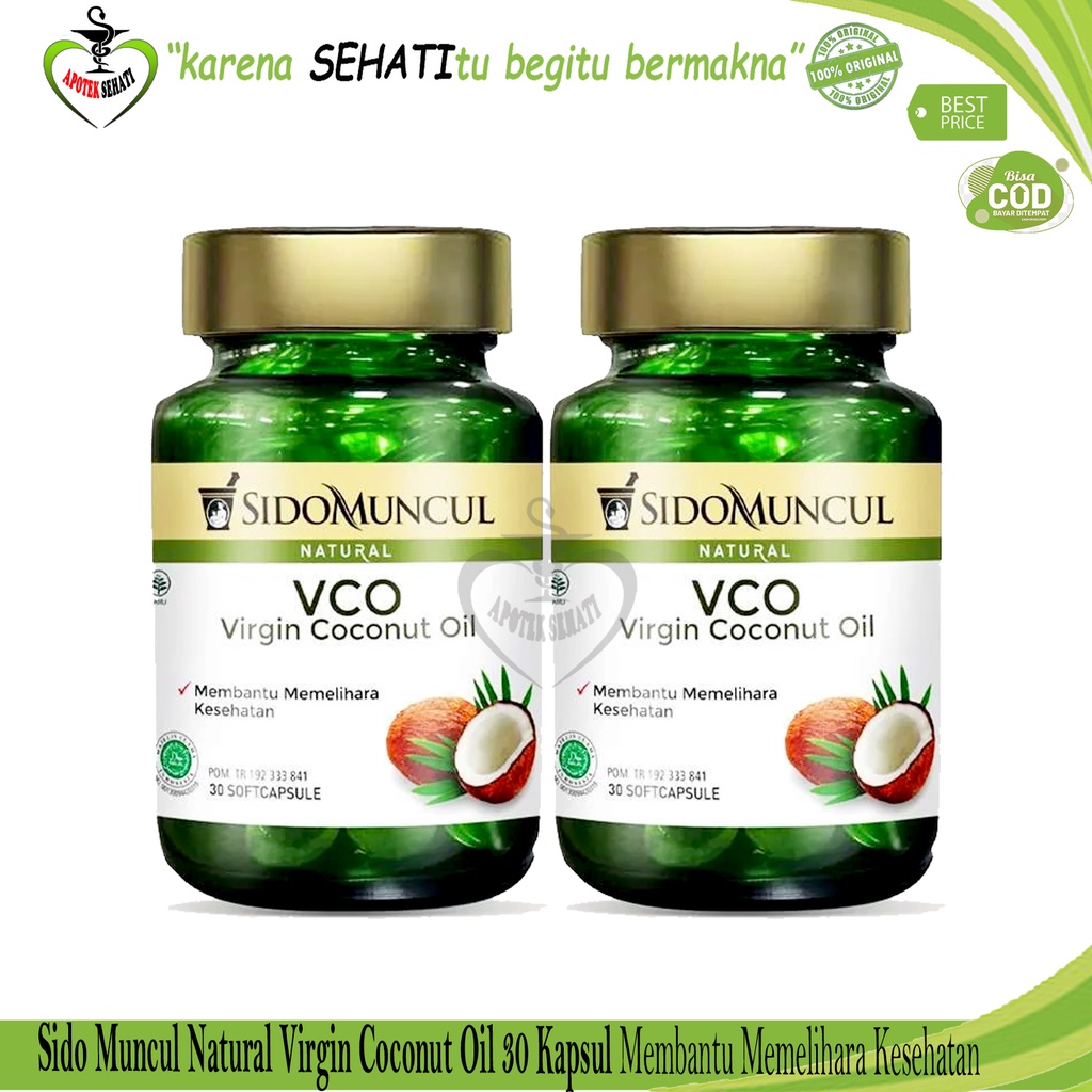 SIDOMUNCUL NATURAL VIRGIN COCONUT OIL CAPSULE 30 / Kesehatan Kulit