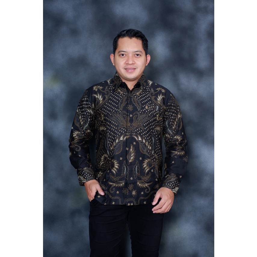 Baju Batik Pria Lengan Panjang Modern / Kemeja Batik Pria Lengan Panjang PARI1