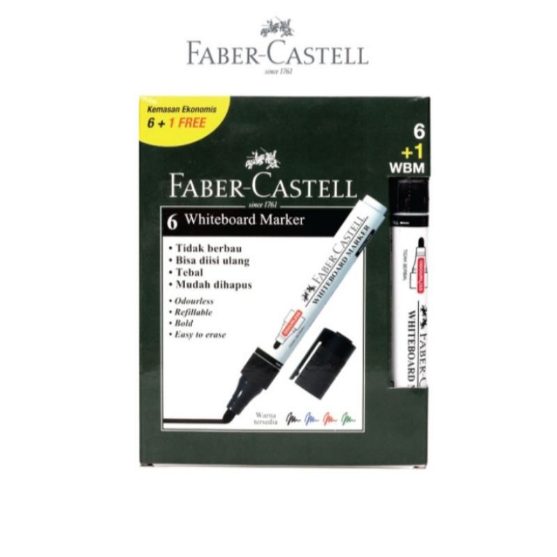 

Whiteboard Marker Faber Castell Set 6+1 Ink Black
