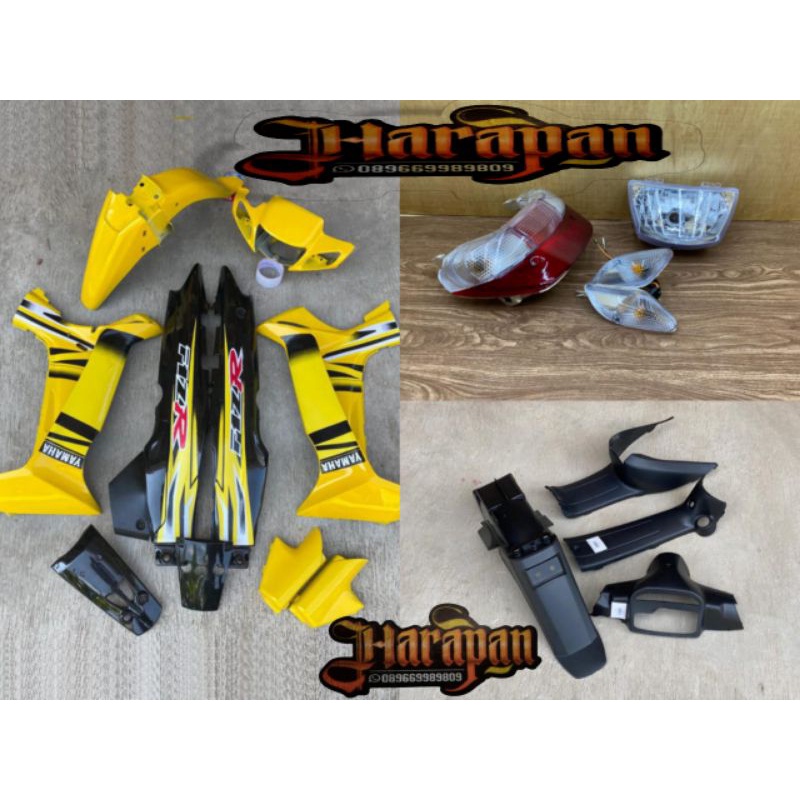 Cover bodi halus fiz R fiz R SE kuning hitam full set cover body kasar reflektor sein fiz R SE kunin