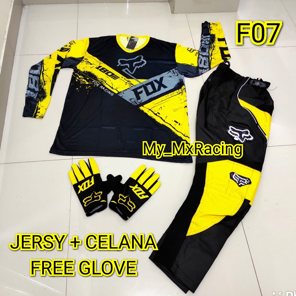 Jerseyset TRAIL CROSS- PROMO Jersey set Trail - BISA BAYAR DI TEMPAT Jersey &amp; Celana Motocross - Jersey Trabas F07 - Jersey Stelan MX Cross - Satu Set Jersey &amp; Celana FREE GLOVES - Jersey PREMIUM - Celana Cordura