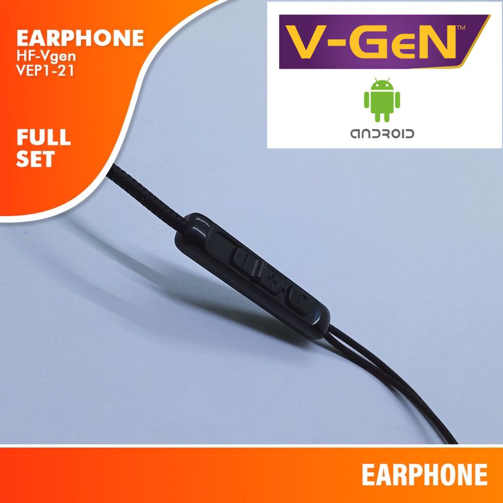 new~Handsfree V-GeN vep1-21 Wired Earphone Headset Original Extra Bass