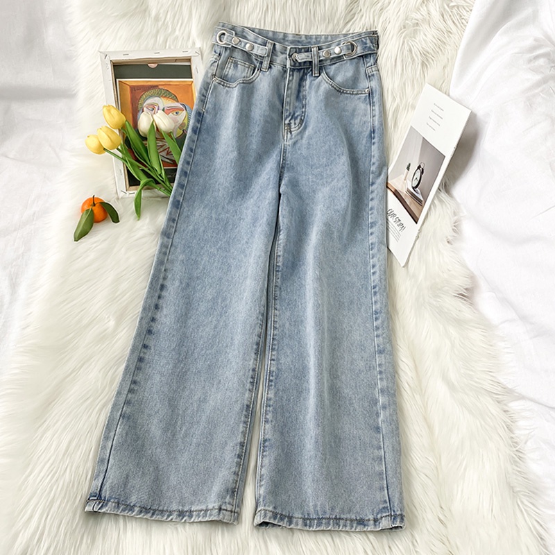 ✅COD kekinian celana wanita jeans panjang high waist korean style(gambar fisik)