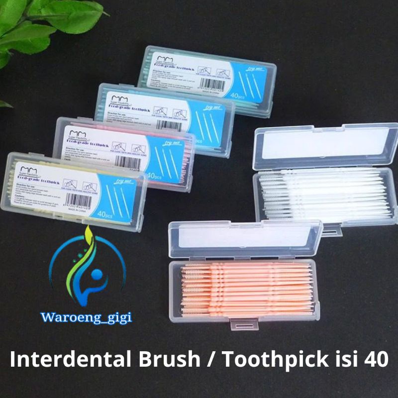 Interdental Brush Toothpick Tusuk Gigi 1Box isi 40pcs