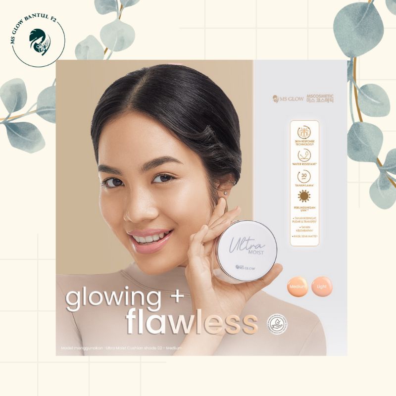 MS GLOW ULTRA MOIST CUSHION ORIGINAL TERLARIS BEDAK FOUNDATION MENYAMARKAN BINTIK BEKAS JERAWAT