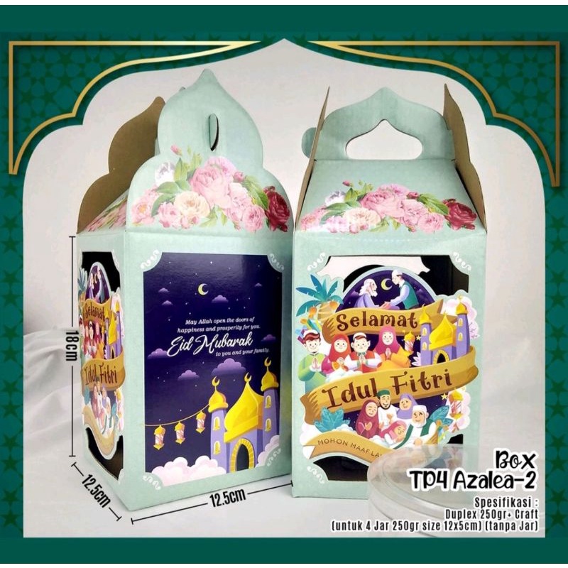 

dus kue kering box idul fitri box azalea (4pc)