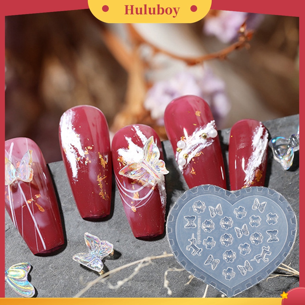 Huluboy Huluboy♡ Cetakan Silikon Bentuk Hati 3D Untuk Dekorasi Nail Art