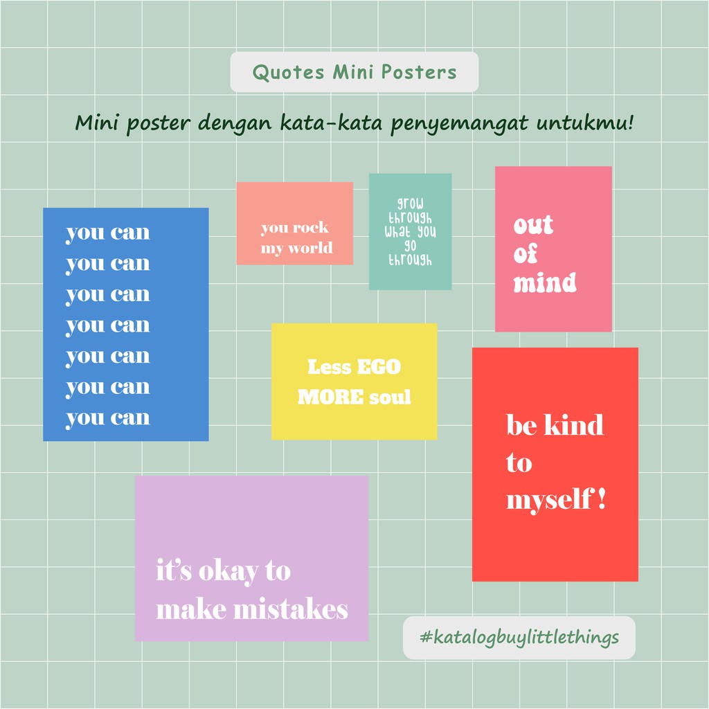 Mini Posters Quotes Edition/Poster/Hiasan Dinding