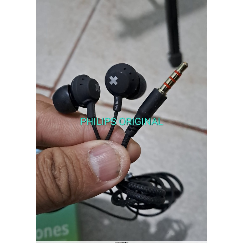 J440 ORIGINAL PHILIPS TONE HANDSFREE DOUBLE BASS DUAL SUPER BASS HEADSET MIC STEREO CALL HIFI EARPOD HF CABLE KABEL EARPHONE MUSIK TELPON MEGABASS HANDPHONE AUDIO SUARA SMULE KARAOKE FRESH J440  BISA SEMUA JENIS HP  Jack 3.5 mm tiga garis  Handsfree / Hea