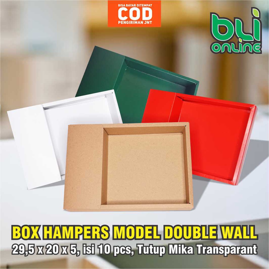

Box Hampers 29.5 x 21.5 x 5.5 isi 10 / Box Nasi / Dus Nasi + Sekat Air Mineral / Kotak Nasi