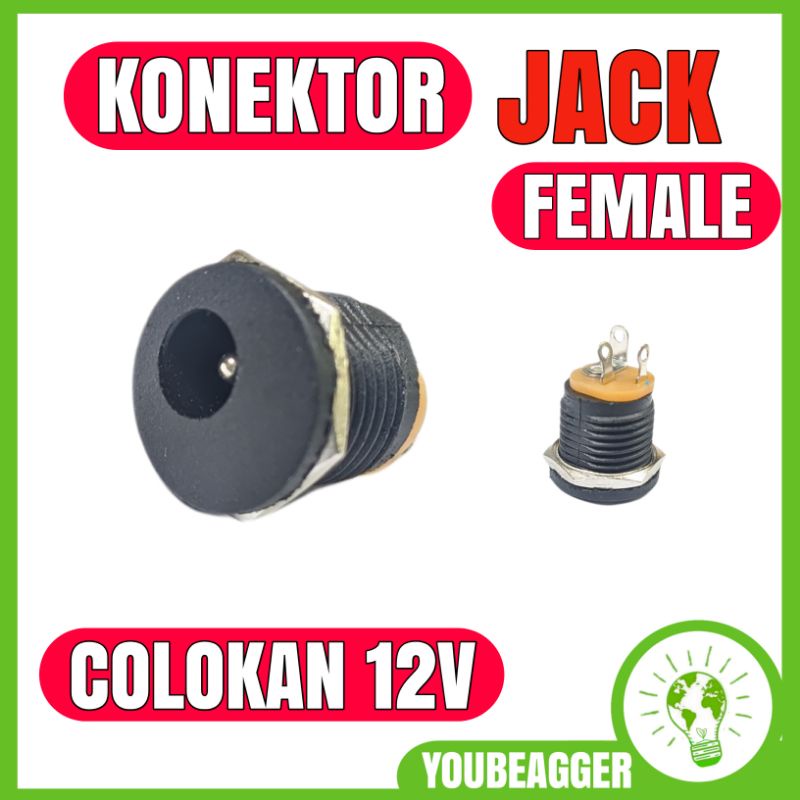 Konektor Female DC 12V 2.5MM