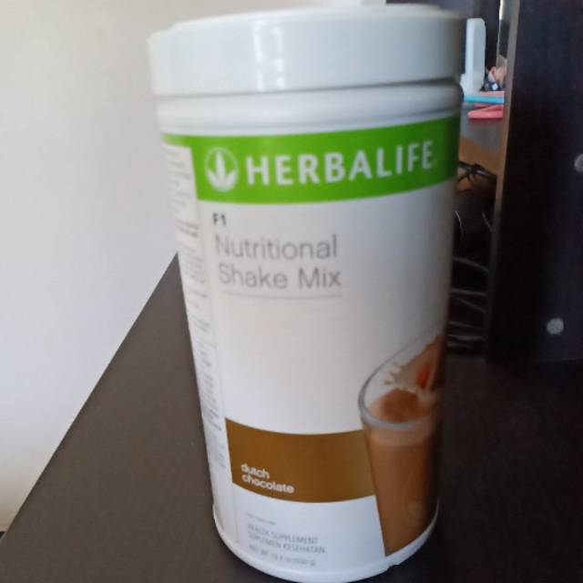 Herbalife F1 Nutritional shake mix dutch chocolate.