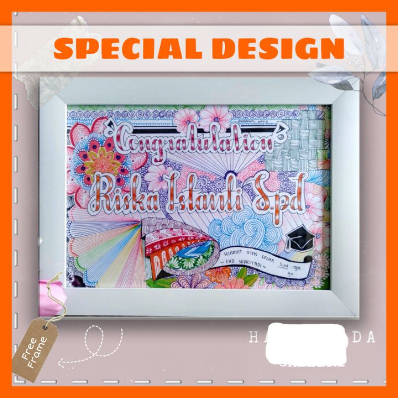 

Doodle Colour/ Doodle Warna Kado Spesial Gambar+ Frame A4