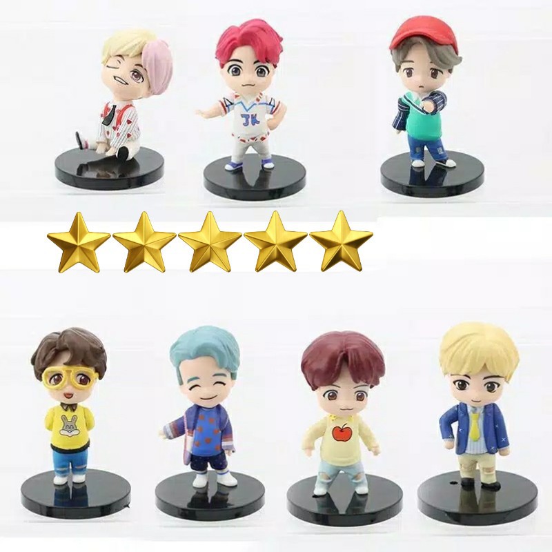 BTS IDOL & TINY TAN FIGURE SET ISI 7 PCS ACTION FIGURE