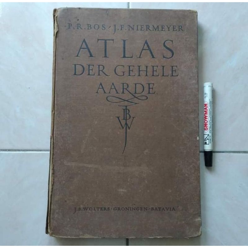 

Buku Atlas Peta Dunia Kuno Jadul Tua Cetakan Groningen 1947 P.R. BOS J.F. NIERMEYER