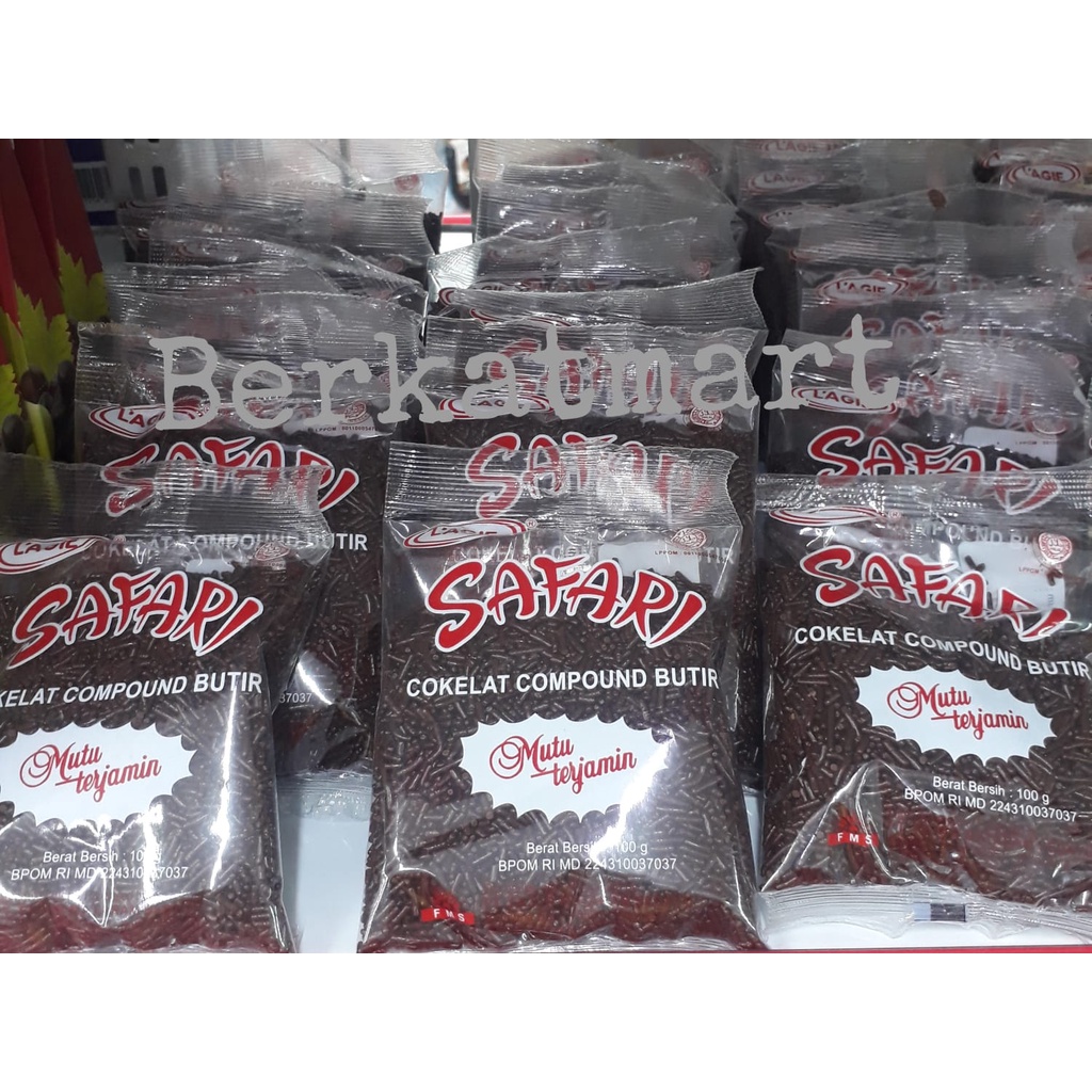 COKLAT MESES SAFARI Cokelat Compound Butir 100 Gram Halal