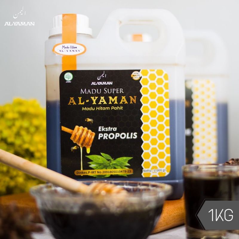Madu Super Al-Yaman Hitam Pahit Insulin Extra Propolis