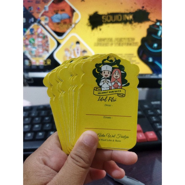 

bundle hang tag / thank you card edisi idul fitri gantungan hang tag hamper lebaran (harga per pack) 1 pack isi 30-50pcs