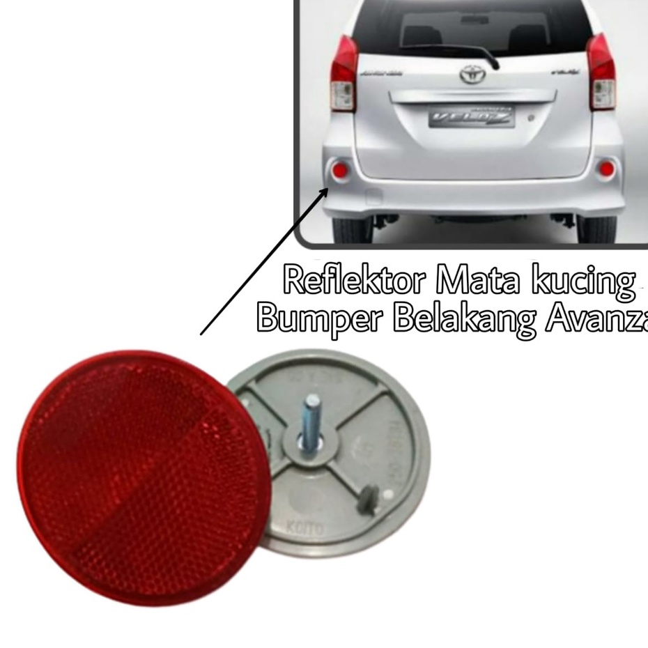 ORIGINAL REFLEKTOR MATA KUCING BUMPER BELAKANG AVANZA VELOZ
