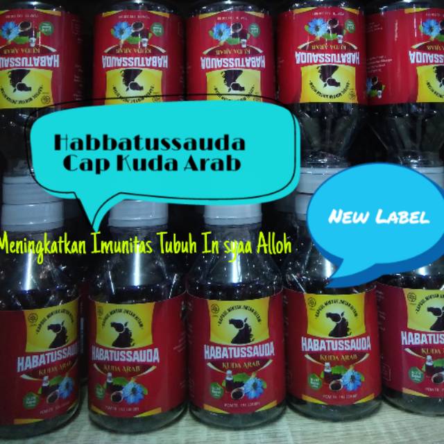 Minyak Habbatusauda Cap Kuda Arab 210 Kapsul Lawan Corona