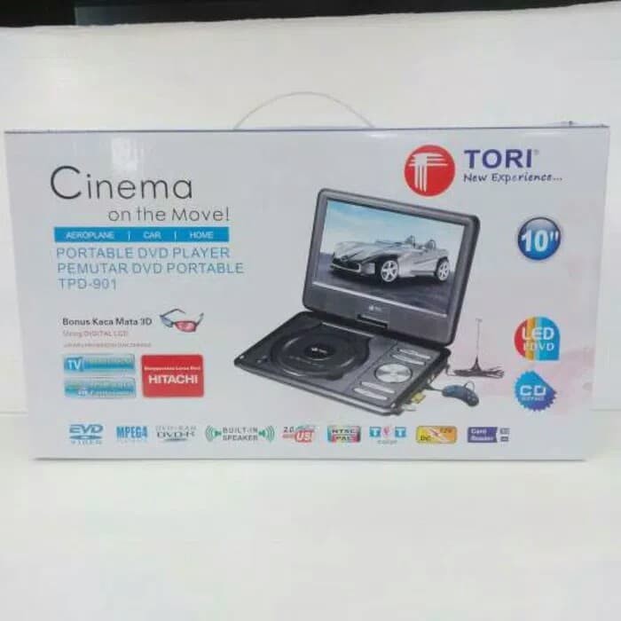 Dijual PORTABLE DVD PLAYER PEMUTAR DVD PORTABLE TORI TPD 901 TPD901   9inch 9 Murah