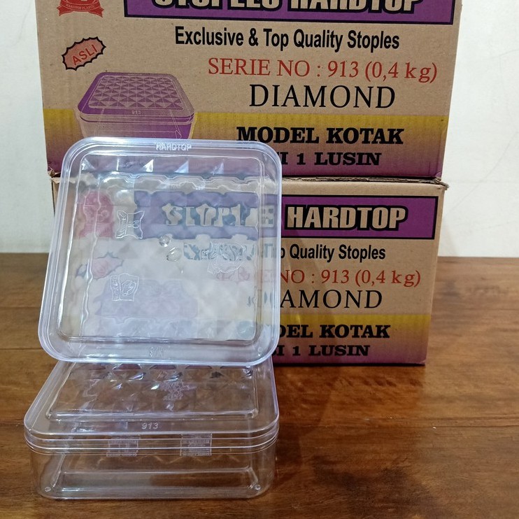 Toples Kue Kering Plastik Hardtop 913/Kotak - 400 gr