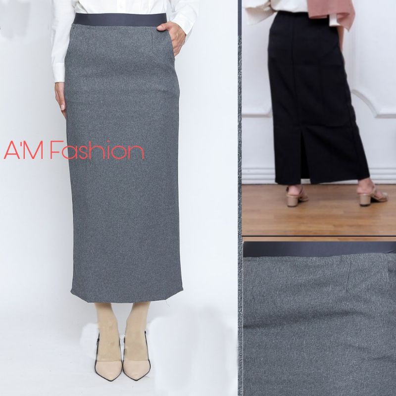 ROK KANTOR WANITA JUMBO PREMIUM BAWAHAN WANITA MURAH ROK SPAN ROK OFFICE  UKURAN  L XL XXL L3 L4 L5