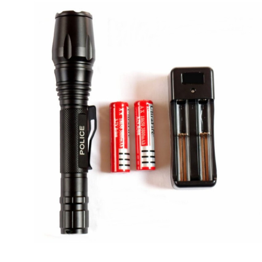 senter police swat t6 2 batu / T-6 dua baterai
