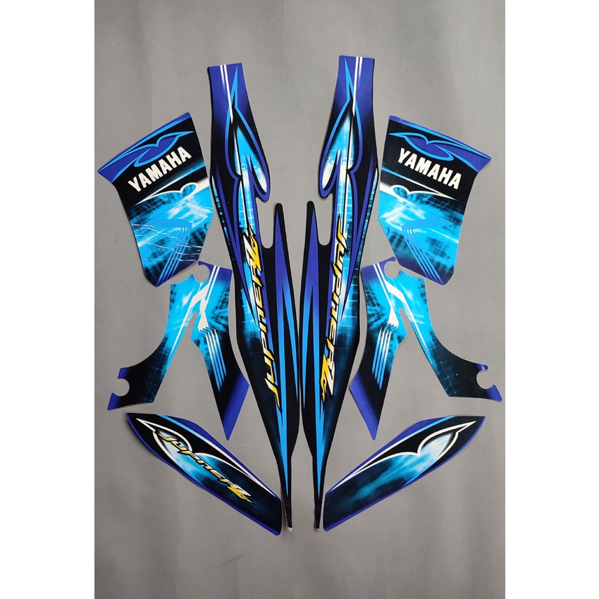 STRIPING MOTOR JUPITER Z BURUNG HANTU 2008 SATU SET STIKER STRIPING FULL BODY MOTOR