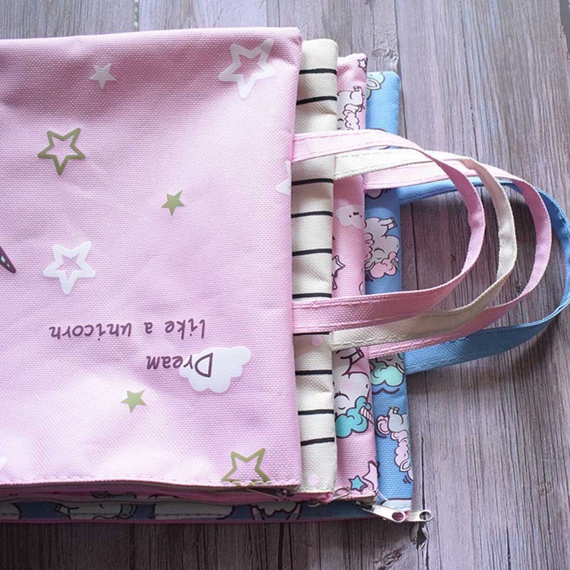 Tas Map A4 Resleting Gambar Kartun UNICORN / Map Organizer Tas Serbaguna Motif UNICORN Lucu