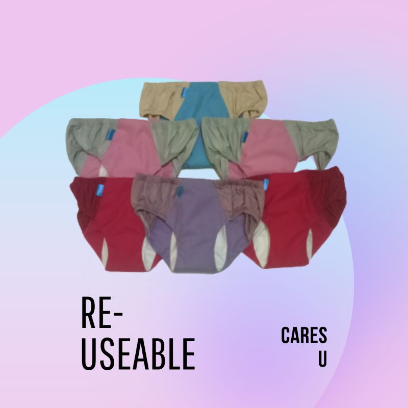 Celana Dalam Wanita/Pembalut Celana Cuci Ulang/Celana Menstruasi Kain