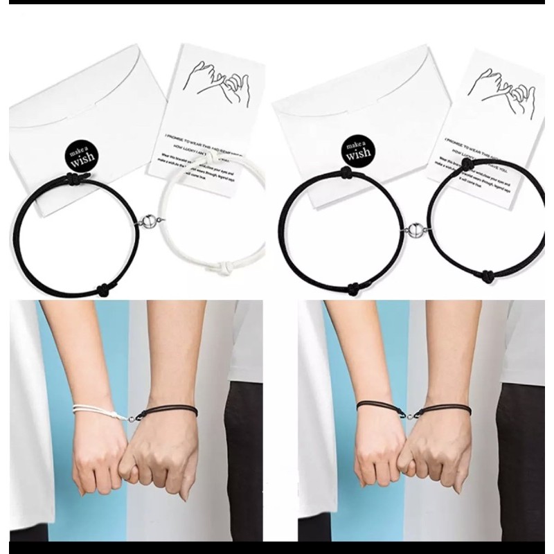 Gelang couple magnet murah korea style / Gelang tali couple / Gelang couple sahabat