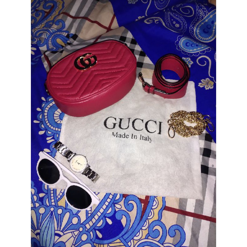 GUCCI GG marmont metelasse belt bag / GUCCI Waist bag / GUCCI nagita / Tas pinggang / tas murah /