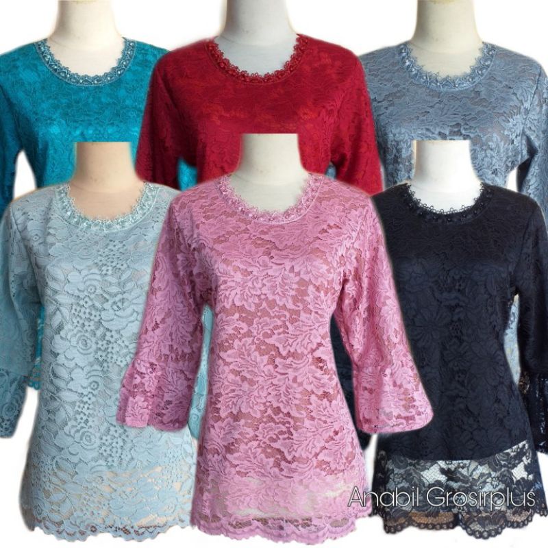 ATASAN WANITA BROKAT BLOUSE || ATASAN BROKAT|| kebaya wanita modern