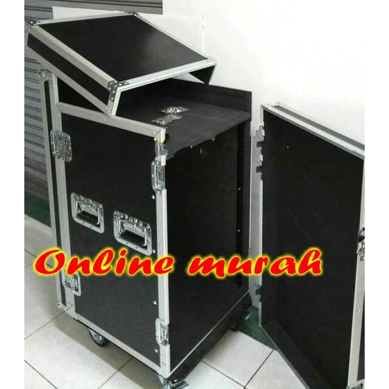 hardcase sound system 16u + mixer / HARDCASE 16U + MIXER acesoris power original kualitas bagus