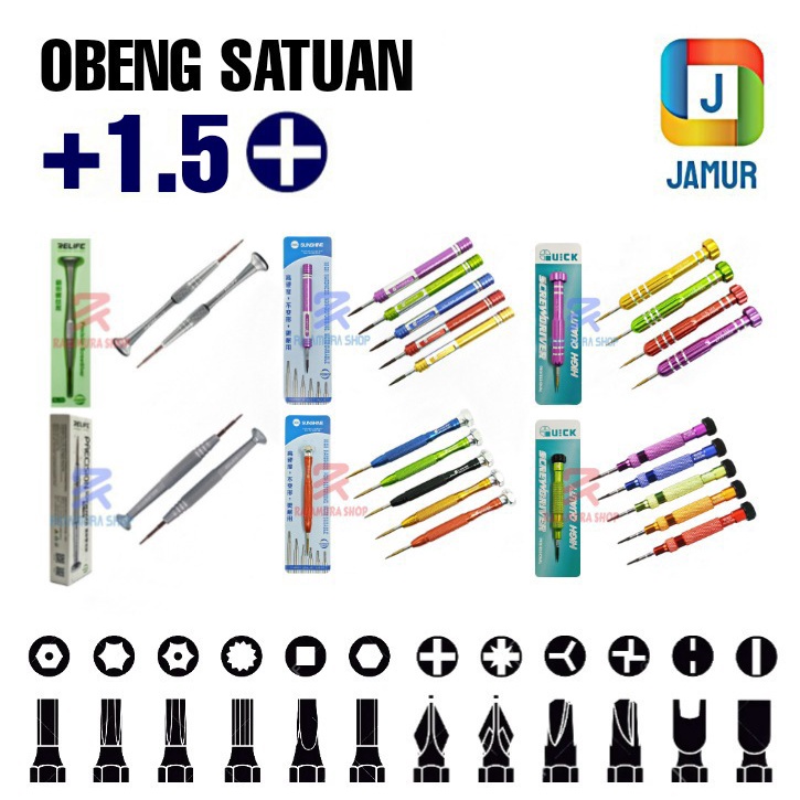 OBENG SATUAN OBENG +1.5 OBENG PLUS 1.5 OBENG 1.5 OBENG REPARASI OBENG PEMBUKA OBENG SERVICE OBENG SC