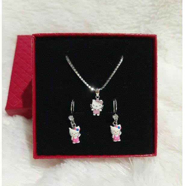 Perhiasan Anak Hello Kitty 1 Set Perak925
