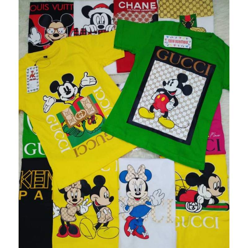 GROSIR KAOS GUCCI CHANEL MICKEY ANAK PEREMPUAN 2-8 TAHUN