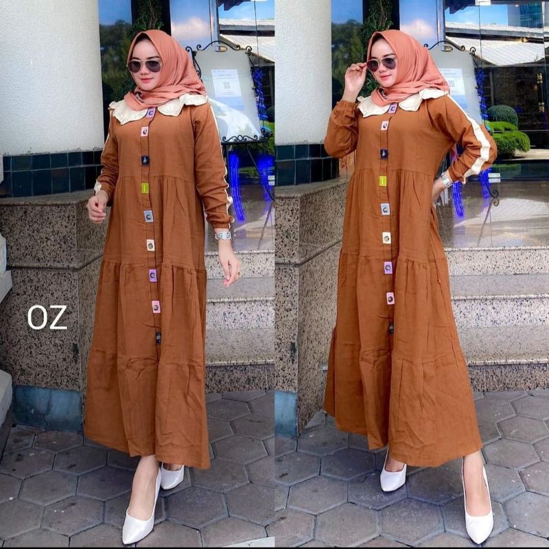 MARISSA MIDI  DRESS/ DRESS KATUN LINEN TERMURAH