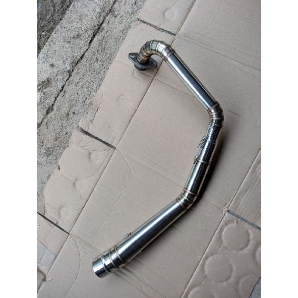 Leher knalpot MX king full cacing underbon roadrace diameter 50 mm